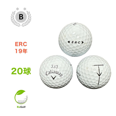 【中古】 ロストボール キャロウェイ ERC ホワイト 2019年モデル 20球 Bランク ゴルフボール リゴルフ