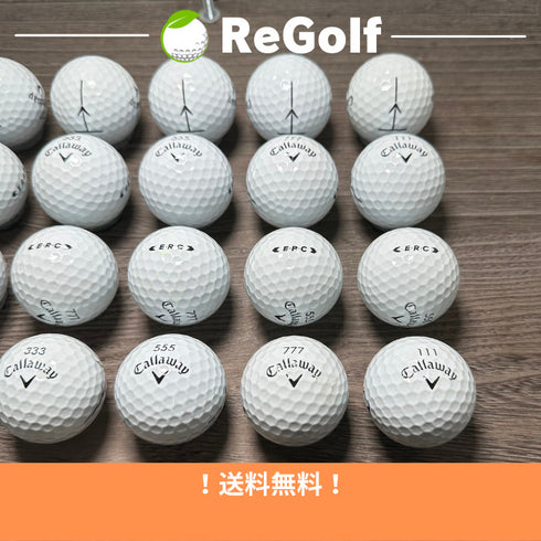 【中古】 ロストボール キャロウェイ ERC ホワイト 2019年モデル 20球 Bランク ゴルフボール リゴルフ