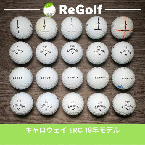 【中古】 ロストボール キャロウェイ ERC ホワイト 2019年モデル 20球 Cランク ゴルフボール リゴルフ