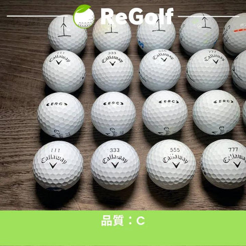 【中古】 ロストボール キャロウェイ ERC ホワイト 2019年モデル 20球 Cランク ゴルフボール リゴルフ