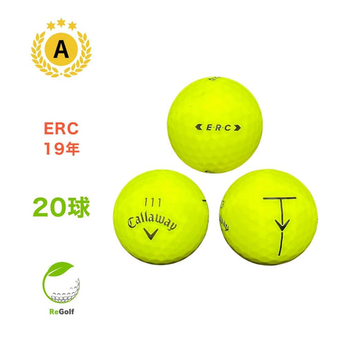 【中古】 ロストボール キャロウェイ ERC イエロー 2019年モデル 20球 Aランク ゴルフボール リゴルフ