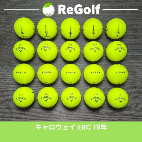 【中古】 ロストボール キャロウェイ ERC イエロー 2019年モデル 20球 Aランク ゴルフボール リゴルフ