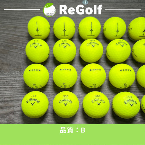 【中古】 ロストボール キャロウェイ ERC イエロー 2019年モデル 20球 Bランク ゴルフボール リゴルフ