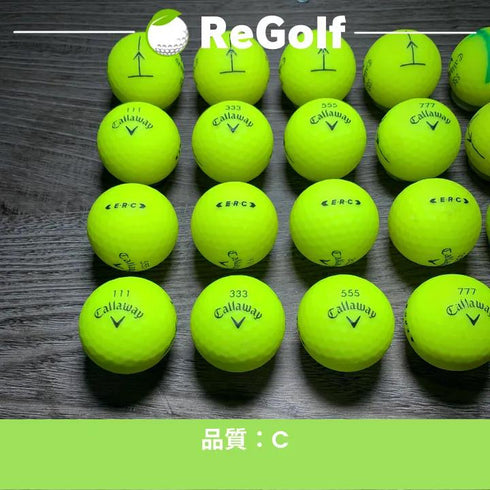 【中古】 ロストボール キャロウェイ ERC イエロー 2019年モデル 20球 Cランク ゴルフボール リゴルフ