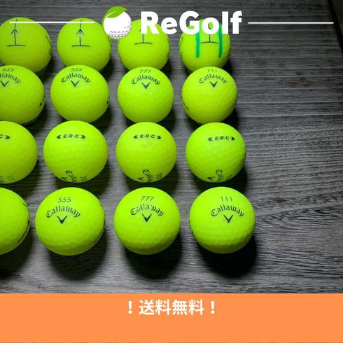 【中古】 ロストボール キャロウェイ ERC イエロー 2019年モデル 20球 Cランク ゴルフボール リゴルフ