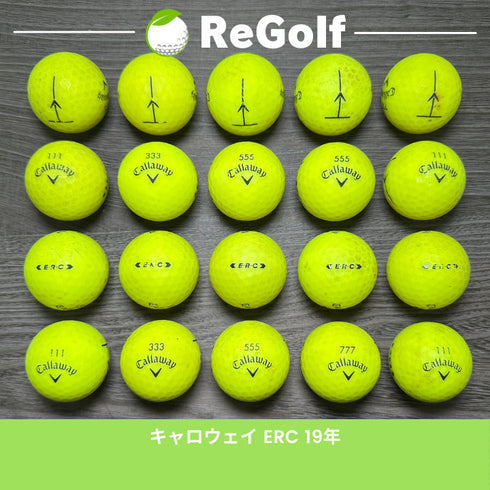 【中古】 ロストボール キャロウェイ ERC イエロー 2019年モデル 20球 ぉ試ランク ゴルフボール リゴルフ