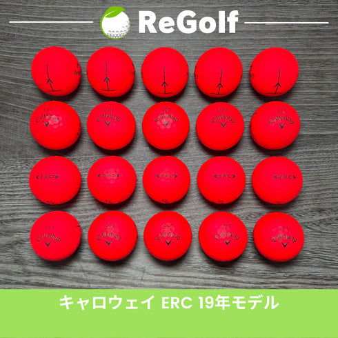 【中古】 ロストボール キャロウェイ ERC マット レッド 2019年モデル 20球 Aランク ゴルフボール リゴルフ