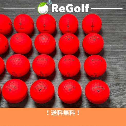 【中古】 ロストボール キャロウェイ ERC マット レッド 2019年モデル 20球 Aランク ゴルフボール リゴルフ
