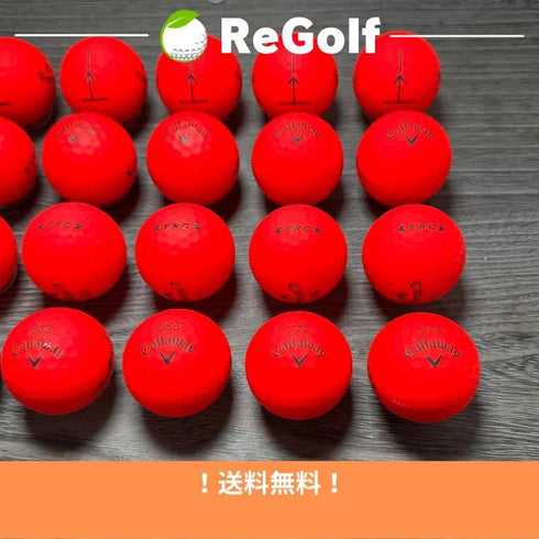 【中古】 ロストボール キャロウェイ ERC マット レッド 2019年モデル 20球 Bランク ゴルフボール リゴルフ