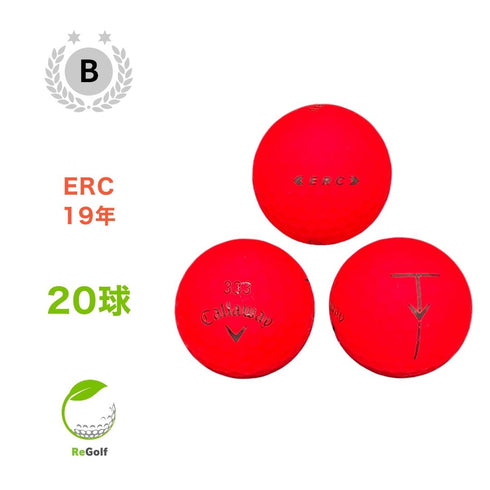 【中古】 ロストボール キャロウェイ ERC マット レッド 2019年モデル 20球 Bランク ゴルフボール リゴルフ