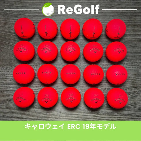 【中古】 ロストボール キャロウェイ ERC レッド 2019年モデル 20球 Cランク ゴルフボール リゴルフ