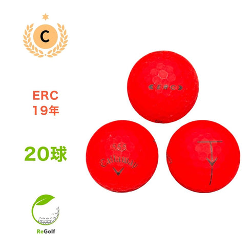 【中古】 ロストボール キャロウェイ ERC レッド 2019年モデル 20球 Cランク ゴルフボール リゴルフ