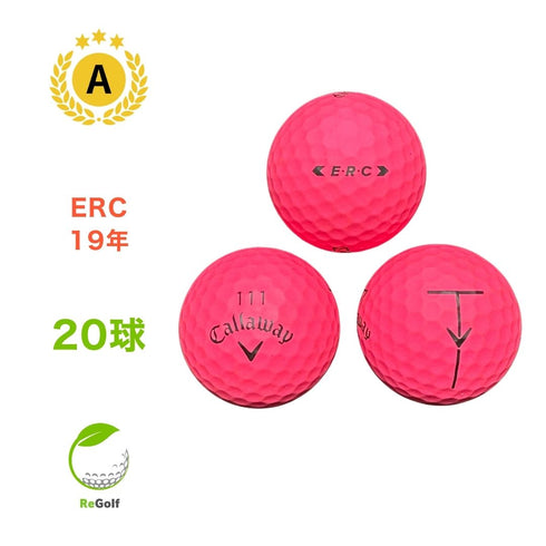 【中古】 ロストボール キャロウェイ ERC マット ピンク 2019年モデル 20球 Aランク ゴルフボール リゴルフ