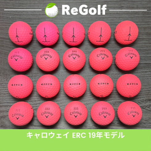 【中古】 ロストボール キャロウェイ ERC マット ピンク 2019年モデル 20球 Aランク ゴルフボール リゴルフ