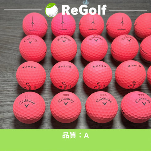 【中古】 ロストボール キャロウェイ ERC マット ピンク 2019年モデル 20球 Aランク ゴルフボール リゴルフ