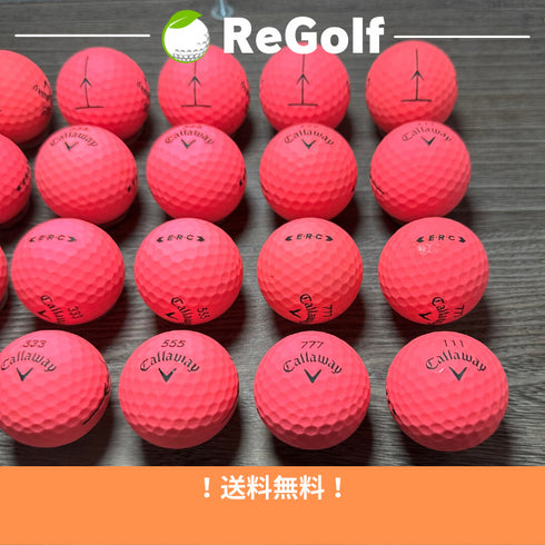 【中古】 ロストボール キャロウェイ ERC マット ピンク 2019年モデル 20球 Aランク ゴルフボール リゴルフ