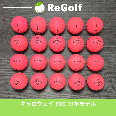 【中古】 ロストボール キャロウェイ ERC マット ピンク 2019年モデル 20球 Bランク ゴルフボール リゴルフ