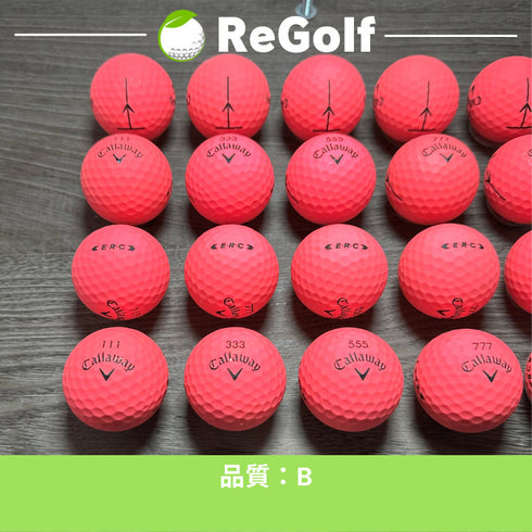 【中古】 ロストボール キャロウェイ ERC マット ピンク 2019年モデル 20球 Bランク ゴルフボール リゴルフ