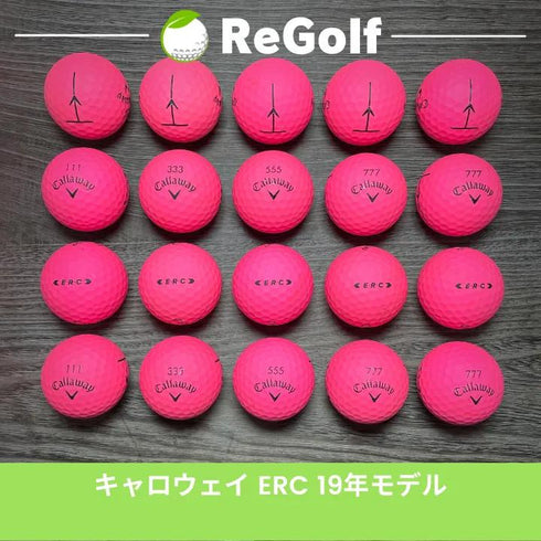 【中古】 ロストボール キャロウェイ ERC ピンク 2019年モデル 20球 Cランク ゴルフボール リゴルフ