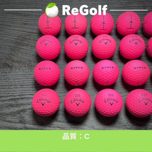 【中古】 ロストボール キャロウェイ ERC ピンク 2019年モデル 20球 Cランク ゴルフボール リゴルフ