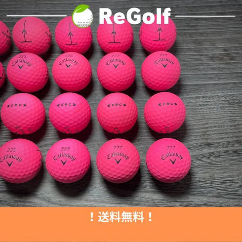 【中古】 ロストボール キャロウェイ ERC ピンク 2019年モデル 20球 Cランク ゴルフボール リゴルフ