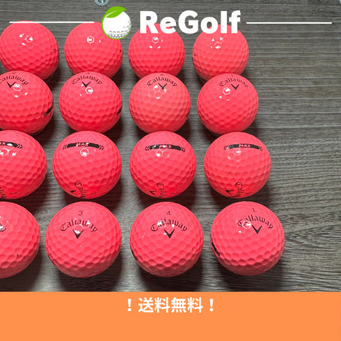 【中古】 ロストボール キャロウェイ スーパーソフト マックス ピンク 2023年モデル 20球 ACランク ゴルフボール リゴルフ