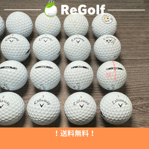 【中古】 ロストボール キャロウェイ スーパーソフト マックス ホワイト 2023年モデル 20球 Cランク ゴルフボール リゴルフ