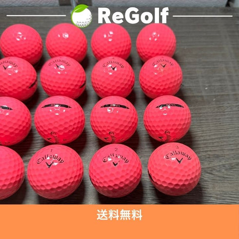 ロストボール キャロウェイ スーパーソフト レヴァ ピンク 2025年モデル 20球 ACランク ゴルフボール