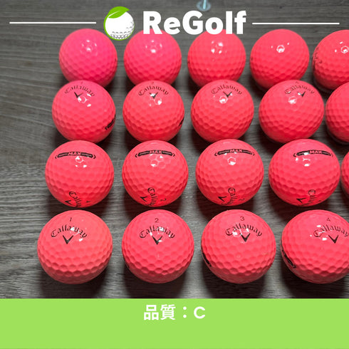 【中古】 ロストボール キャロウェイ マックス ピンク 20球 Cランク ゴルフボール リゴルフ