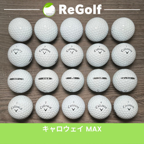 【中古】 ロストボール キャロウェイ スーパーソフト マックス ホワイト 2021年モデル 20球 Bランク ゴルフボール リゴルフ