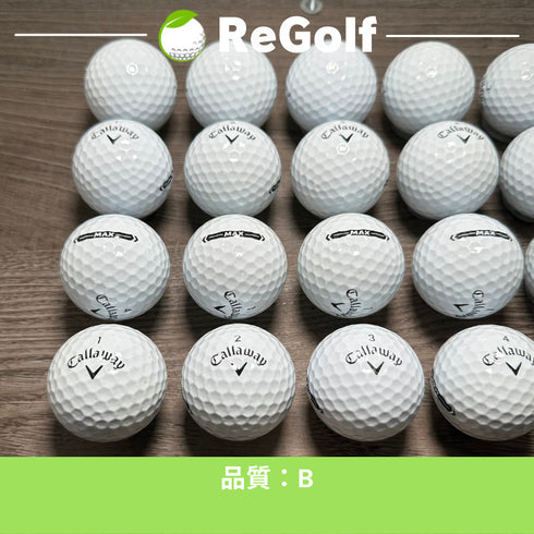 【中古】 ロストボール キャロウェイ スーパーソフト マックス ホワイト 2021年モデル 20球 Bランク ゴルフボール リゴルフ
