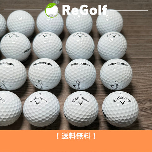 【中古】 ロストボール キャロウェイ スーパーソフト マックス ホワイト 2021年モデル 20球 Bランク ゴルフボール リゴルフ