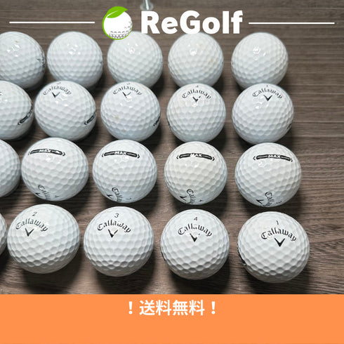 【中古】 ロストボール キャロウェイ スーパーソフト マックス ホワイト 2021年モデル 20球 Cランク ゴルフボール リゴルフ
