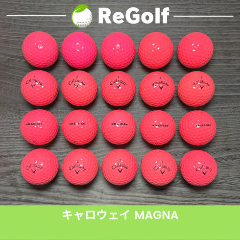 【中古】 ロストボール キャロウェイ マグナ ピンク 20球 ACランク ゴルフボール リゴルフ