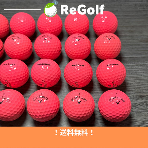 【中古】 ロストボール キャロウェイ マグナ ピンク 20球 ACランク ゴルフボール リゴルフ