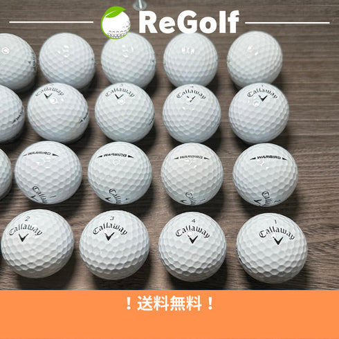 【中古】 ロストボール キャロウェイ ウォーバード ホワイト 2021年モデル 20球 Aランク ゴルフボール リゴルフ