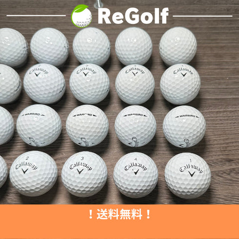 【中古】 ロストボール キャロウェイ ウォーバード ホワイト 2021年モデル 20球 Bランク ゴルフボール リゴルフ