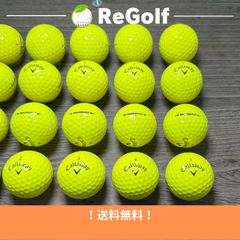 【中古】 ロストボール キャロウェイ ウォーバード イエロー 2021年モデル 20球 Bランク ゴルフボール リゴルフ
