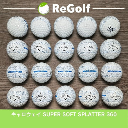 【中古】 ロストボール キャロウェイ スーパーソフト スプラッター 360 ブルー 20球 ACランク ゴルフボール リゴルフ