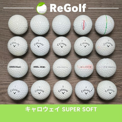 【中古】 ロストボール キャロウェイ スーパーソフト ホワイト 年式混合 20球 ACランク ゴルフボール リゴルフ