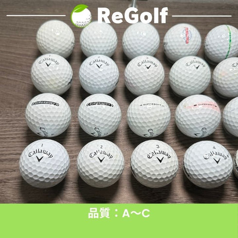 【中古】 ロストボール キャロウェイ スーパーソフト ホワイト 年式混合 20球 ACランク ゴルフボール リゴルフ