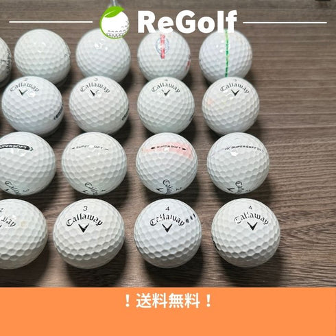 【中古】 ロストボール キャロウェイ スーパーソフト ホワイト 年式混合 20球 ACランク ゴルフボール リゴルフ