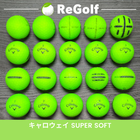 【中古】 ロストボール キャロウェイ スーパーソフト グリーン 年式混合 20球 ACランク ゴルフボール リゴルフ