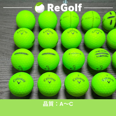 【中古】 ロストボール キャロウェイ スーパーソフト グリーン 年式混合 20球 ACランク ゴルフボール リゴルフ