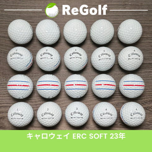 ロストボール キャロウェイ ERC SOFT トリプルトラック ホワイト 2023年モデル 20球 Aランク ゴルフボール