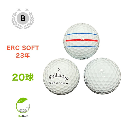 【中古】 ロストボール キャロウェイ ERC SOFT トリプルトラック ホワイト 2023年モデル 20球 Bランク ゴルフボール リゴルフ