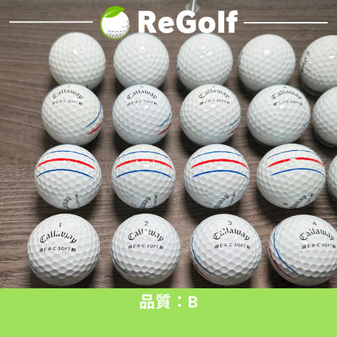 【中古】 ロストボール キャロウェイ ERC SOFT トリプルトラック ホワイト 2023年モデル 20球 Bランク ゴルフボール リゴルフ