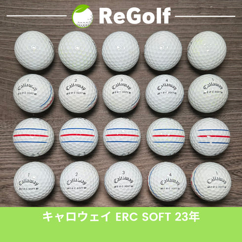 【中古】 ロストボール キャロウェイ ERC SOFT トリプルトラック ホワイト 2023年モデル 20球 Cランク ゴルフボール リゴルフ