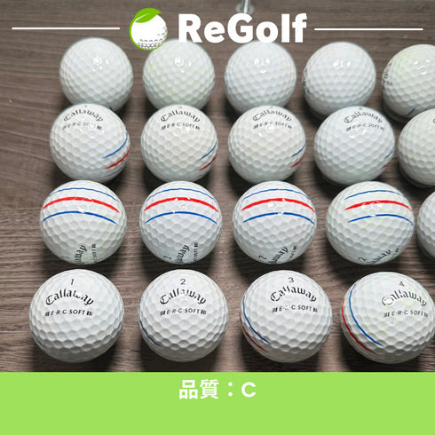 【中古】 ロストボール キャロウェイ ERC SOFT トリプルトラック ホワイト 2023年モデル 20球 Cランク ゴルフボール リゴルフ