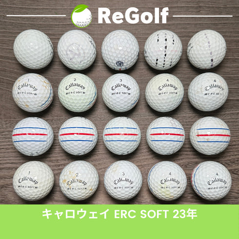 【中古】 ロストボール キャロウェイ ERC SOFT トリプルトラック ホワイト 2023年モデル 20球 ぉ試ランク ゴルフボール リゴルフ